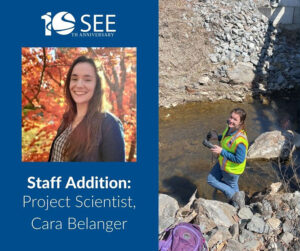 A photo of Cara Belanger, SEE's first full-time project scientist.